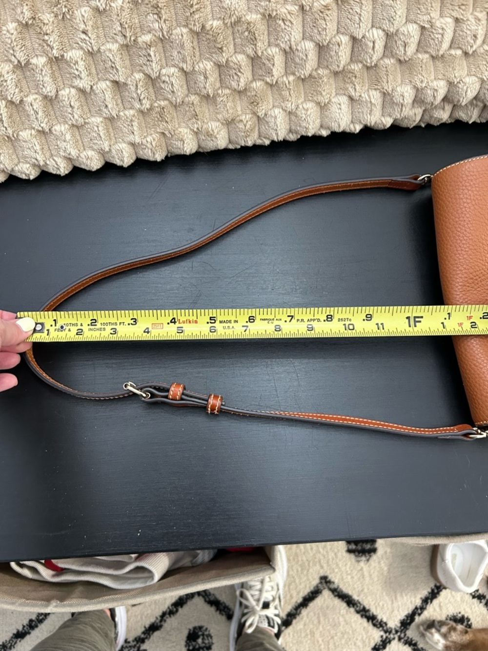 Dooney & Bourke Chestnut Pebble Leather Crossbody - Picture 9 of 9